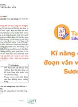 Kĩ năng chung viết đoạn văn và bài văn Cô Sương Mai